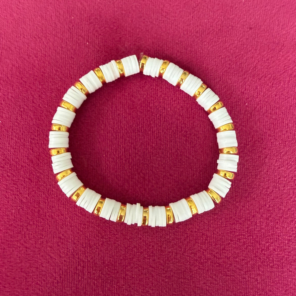 White and Gold Bracelet 14.5cm