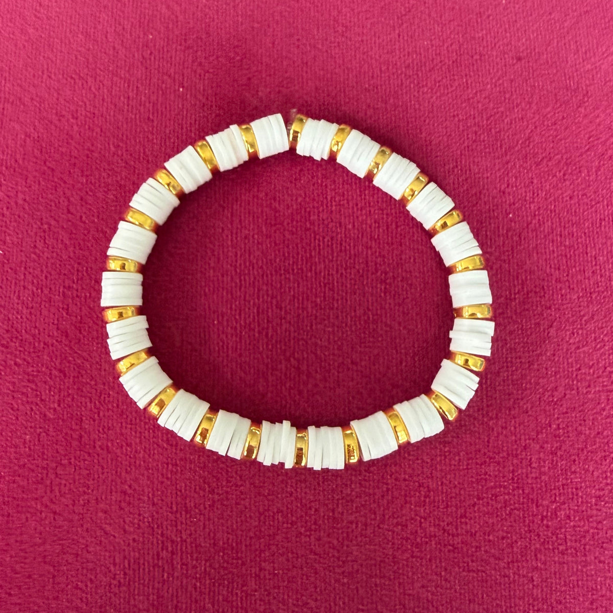 White and Gold Bracelet 14.5cm