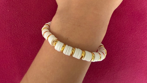 White and Gold Bracelet 14.5cm