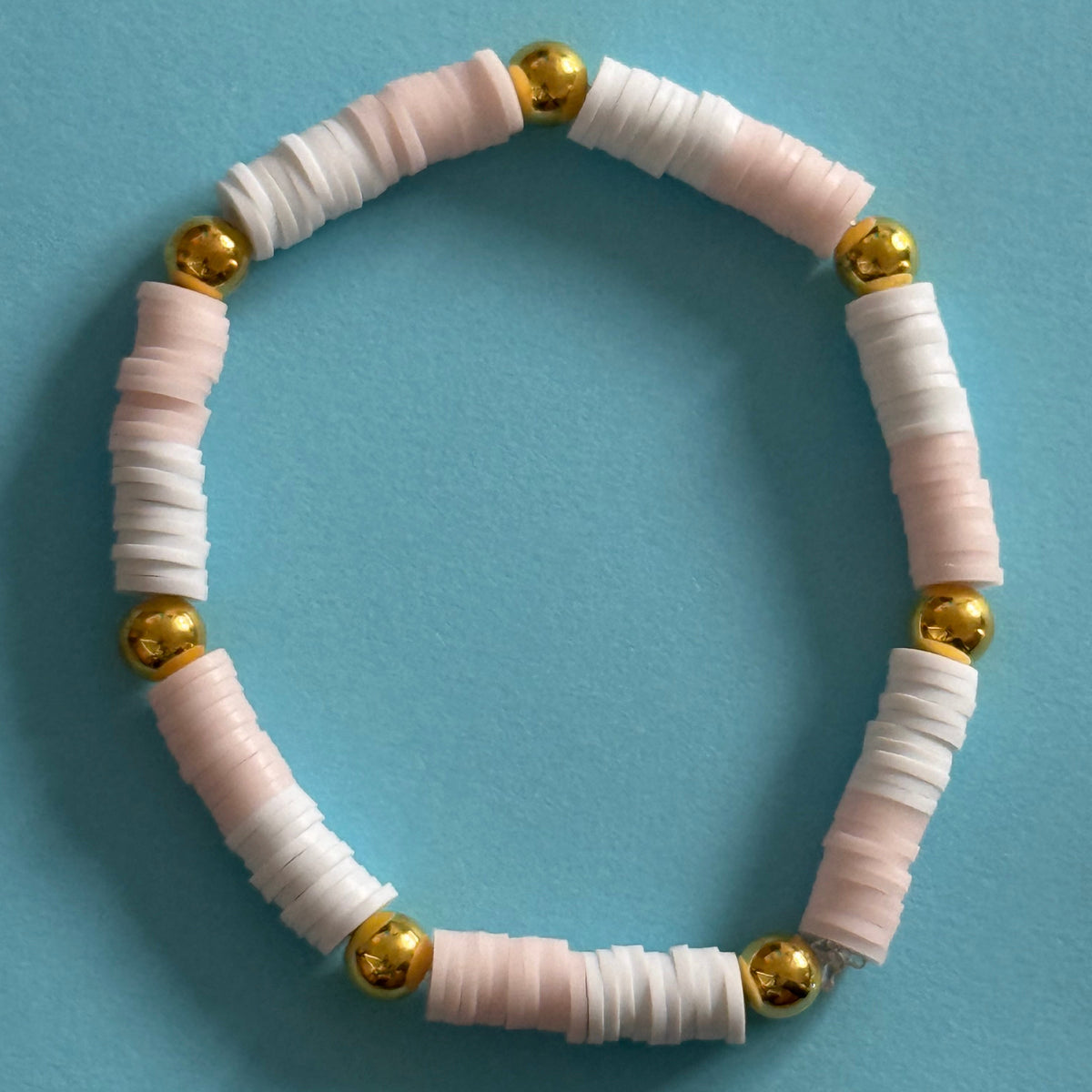 Blush & Gold Bracelet  16cm