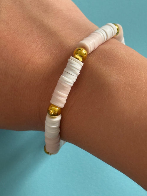 Blush & Gold Bracelet  16cm